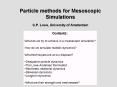 Particle methods for Mesoscopic Simulations PowerPoint PPT Presentation