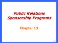 Public Relations Sponsorship Programs PowerPoint PPT Presentation
