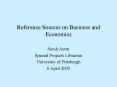 Reference Sources on Business and Economics PowerPoint PPT Presentation