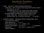 Blackbody Radiation PHY361, 20080114