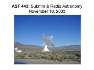 AST 443: Submm
