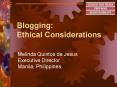 Blogging: Ethical Considerations PowerPoint PPT Presentation