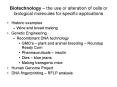 Biotechnology the use or alteration of cells or biological molecules for specific applications PowerPoint PPT Presentation