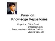 Panel on Knowledge Repositories