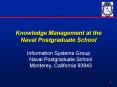 Knowledge Management at the Naval Postgraduate School PowerPoint PPT Presentation