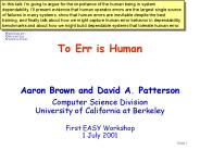 To Err is Human
