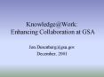 KnowledgeWork: Enhancing Collaboration at GSA PowerPoint PPT Presentation