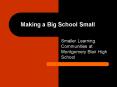 Making a Big School Small PowerPoint PPT Presentation