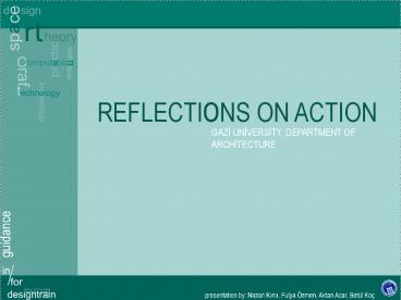 REFLECTIoNS ON ACTION