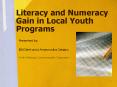 Literacy and Numeracy Gain in Local Youth Programs PowerPoint PPT Presentation