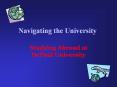 Navigating the University PowerPoint PPT Presentation