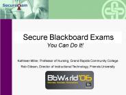 Secure Blackboard Exams