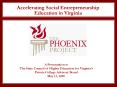 Accelerating Social Entrepreneurship Education in Virginia PowerPoint PPT Presentation