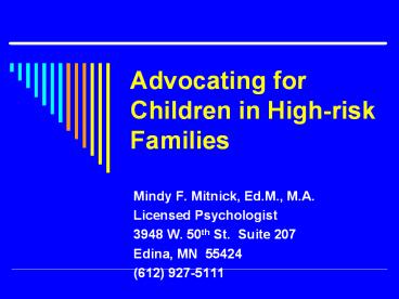 Advocating for Children in High-risk Families