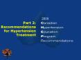 Part 2: Recommendations for Hypertension Treatment PowerPoint PPT Presentation