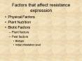 Factors that affect resistance expression PowerPoint PPT Presentation