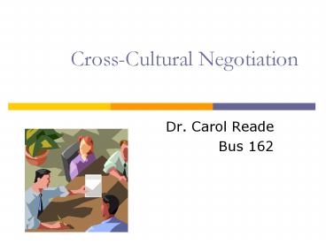 CrossCultural Negotiation