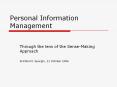 Personal Information Management PowerPoint PPT Presentation
