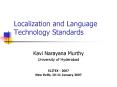 Localization and Language Technology Standards PowerPoint PPT Presentation