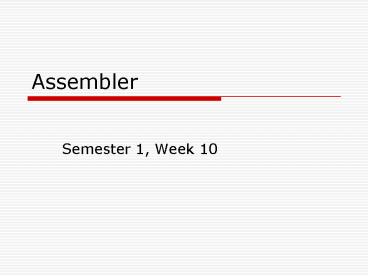 Assembler