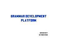 Grammar Development Platform