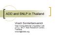 ADD and SNLP in Thailand PowerPoint PPT Presentation