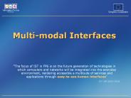 Multi-modal Interfaces