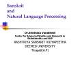 Sanskrit and Natural Language Processing PowerPoint PPT Presentation