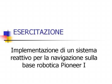 ESERCITAZIONE