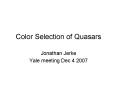 Color Selection of Quasars PowerPoint PPT Presentation