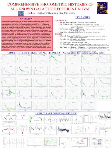 Bradley E. Schaefer Louisiana State University