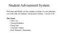 Student Advisement System PowerPoint PPT Presentation