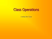 Class Operations