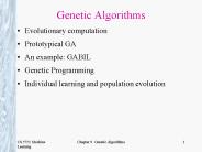 Genetic Algorithms