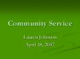 Community Service PowerPoint PPT Presentation