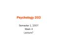 Psychology 203 PowerPoint PPT Presentation