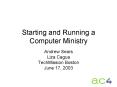 Starting and Running a Computer Ministry PowerPoint PPT Presentation