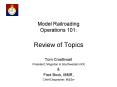Model Railroading Operations 101: Review of Topics PowerPoint PPT Presentation