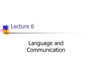 Language and Communication