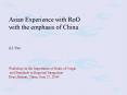 Asian Experience with RoO with the emphasis of China PowerPoint PPT Presentation