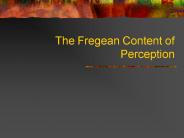 The Fregean Content of Perception