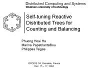 Self-tuning Reactive Distributed Trees for Counting and Balancing