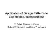 Application of Design Patterns to Geometric Decompositions