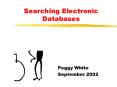 Searching Electronic Databases PowerPoint PPT Presentation
