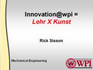 Innovation@wpi = Lehr X Kunst