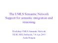The UMLS Semantic Network Support for semantic integration and reasoning PowerPoint PPT Presentation