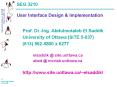 SEG 3210 User Interface Design PowerPoint PPT Presentation