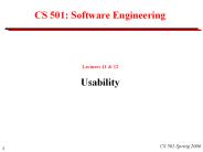 CS 501: Software Engineering