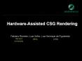 HardwareAssisted CSG Rendering PowerPoint PPT Presentation