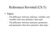 References Revisted Ch 5